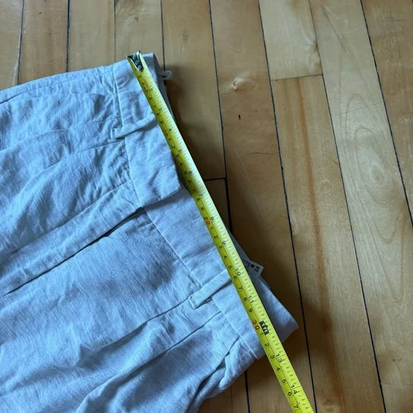 Aritzia Wilfred Sz 4 Effortless Linen Cream Tailored Office Pants - Picture 8 of 13
